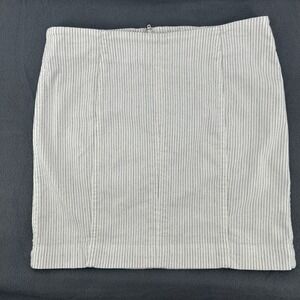Free People Mini Skirt Women's 6 Juniors Small Off White Black Stripes